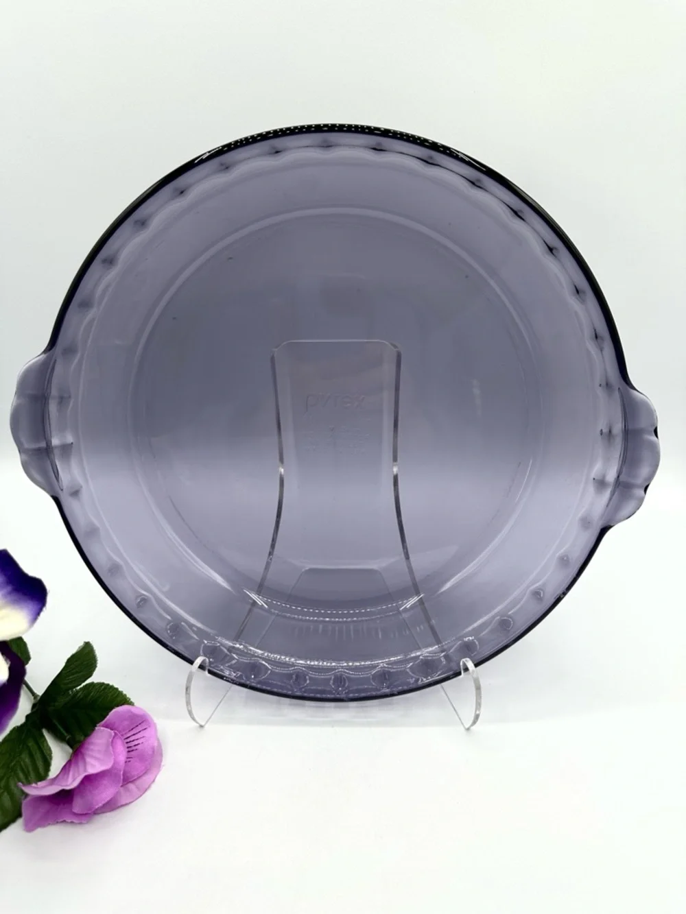 Pyrex Fluted Amethyst Glass Pie Plate. 9.5”” #229.